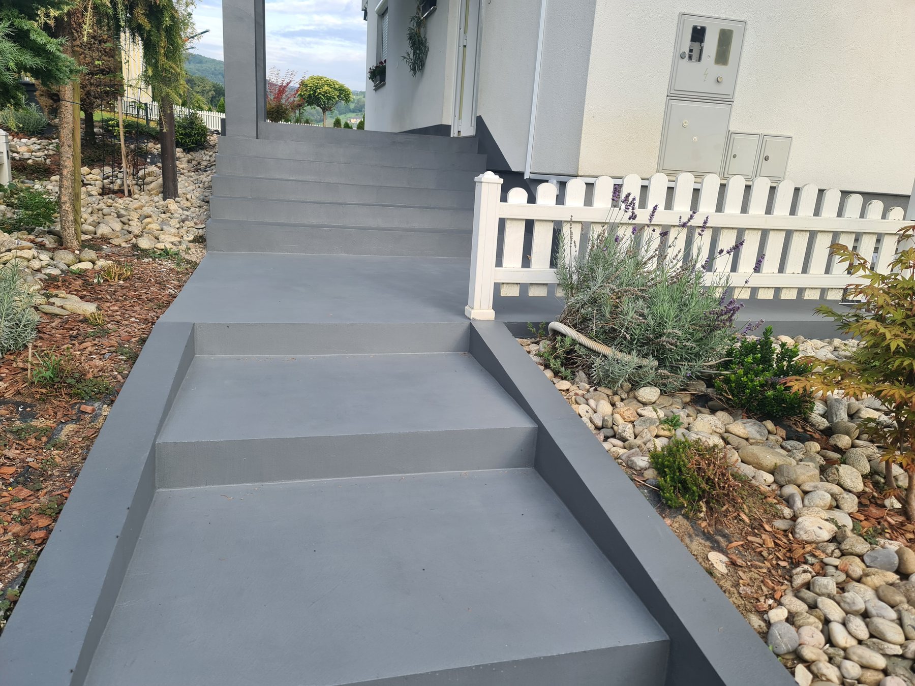 Stopnice mikrocement — detajl